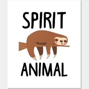 Sloth Is My Spirit Animal. Funny Sloth Shirt. Posters and Art